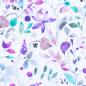 Preview: Baumwolle beschichtet Blumen lila/weiß by Swafing
